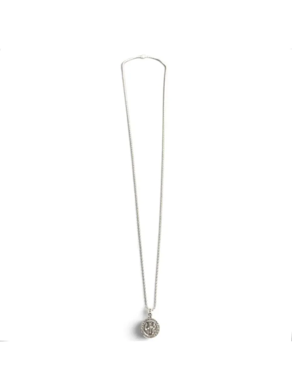Chrome Hearts Chrm Angl Mdl V2 Ball Chain Angel Medal Necklace